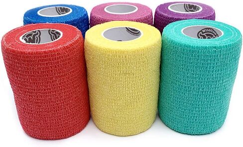 Vet Wrap Bulk 4", Vet Tape Wrap Bandages Assorted Colors (Pack of 6) in Saudi Arabia