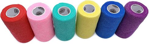 Vet Wrap Bulk 4", Vet Tape Wrap Bandages Assorted Colors (Pack of 6) in Saudi Arabia