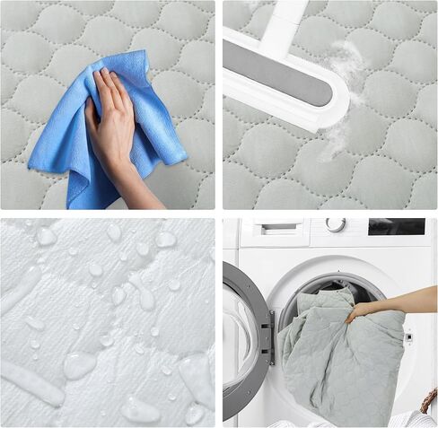 Waterproof Duvet Protector,Non-Slip Pet Waterproof Duvet Cover with Adjustable Elastic Cord, Single Side Waterproof Protective Cover or Liner for Bed or Couch,Fits Cats,Dogs,Pets(Light Gray) in Saudi Arabia