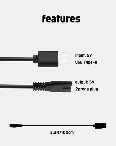 شاحن كليبرز الكلاب من هولدوج، كابل شحن USB 5 فولت لقصات الحلاقة للقطط من هولدوج، خط سلك شحن لقصاقة الكلاب الاحترافية شديدة التحمل مع فرشاة تنظيف، سلك طاقة بطول 3.3 قدم in Saudi Arabia