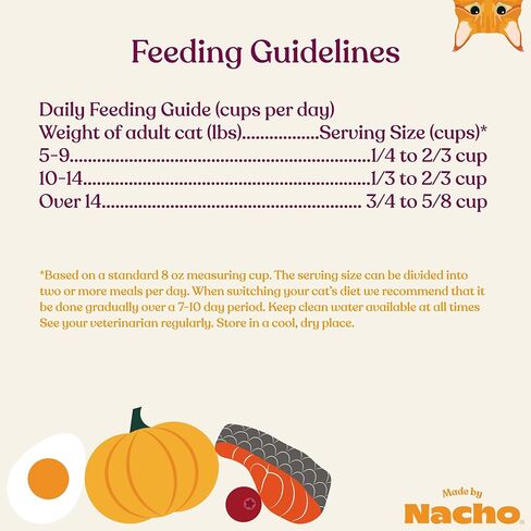 Made by Nacho Bone Broth Infused Dry Cat Kibble - Digestive Support, Cage-Free Turkey and Pumpkin - Premium Grain-Friendly Cat Food 4lb Bag, Limited Ingredients in Saudi Arabia