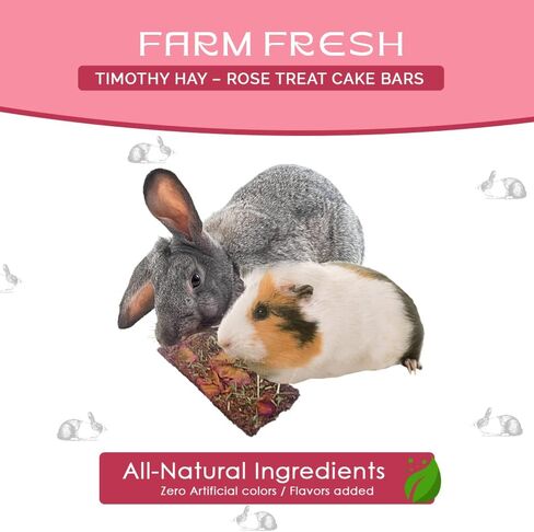 INR's Farm Fresh Timothy Hay Rose Cake Bars - 150Gms Pack in Saudi Arabia