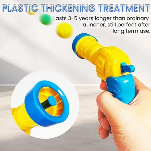 Cat Toy Ball Launcher Gun, Plush Ball Cat Pill Shooter with 30Pcs Pom Pom Balls, Best Cat Toys for Indoor Cats Must Haves, Interactive for Bored,Adult Cats,Kittens, Cat Gifts for Crinkle Ball in Saudi Arabia