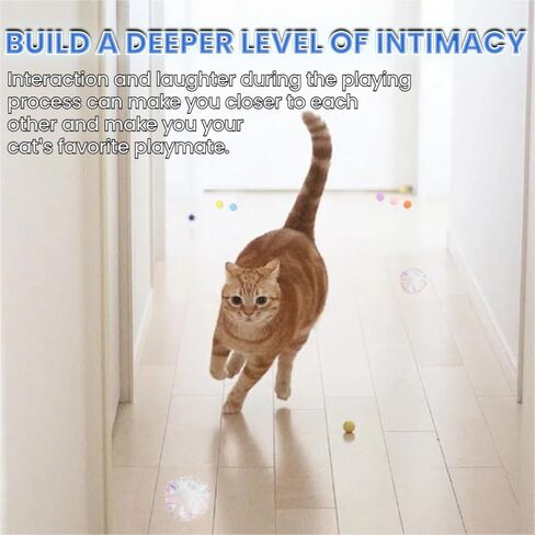 Cat Toy Ball Launcher Gun, Plush Ball Cat Pill Shooter with 30Pcs Pom Pom Balls, Best Cat Toys for Indoor Cats Must Haves, Interactive for Bored,Adult Cats,Kittens, Cat Gifts for Crinkle Ball in Saudi Arabia