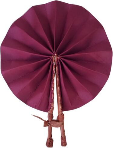 African Folding Fan - Church, TV, and Sports Handheld Fan - Perfect for Summer Breeze (Black) in Saudi Arabia