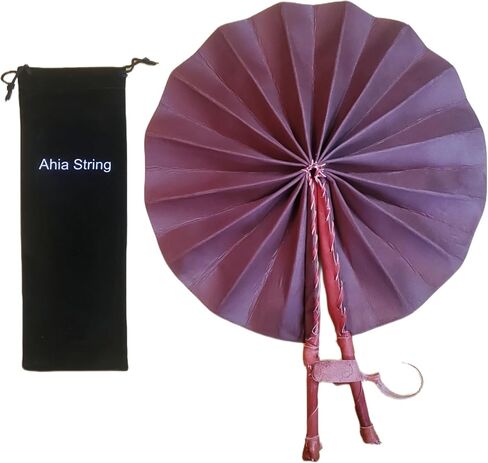 African Folding Fan - Church, TV, and Sports Handheld Fan - Perfect for Summer Breeze (Black) in Saudi Arabia