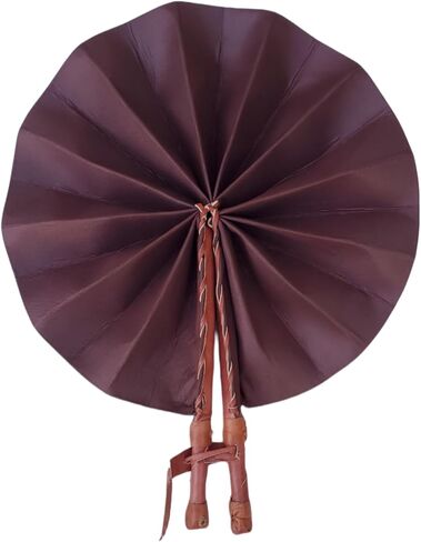 African Folding Fan - Church, TV, and Sports Handheld Fan - Perfect for Summer Breeze (Black) in Saudi Arabia