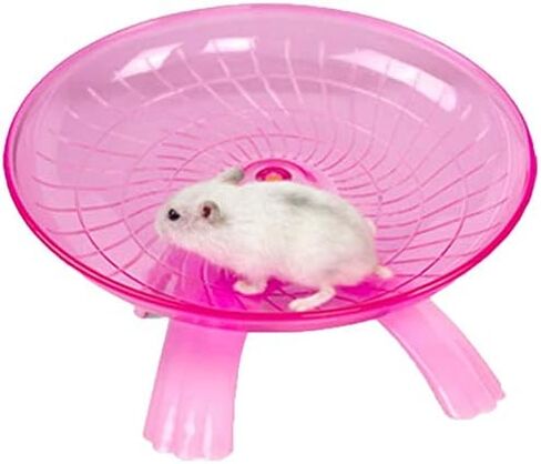 Litewood Hamster Flying Saucer Wheel Silent Running Spinning Wheel Toy for Dwarf Hamster Gerbil Mouse Rat Mice (Pink) in Saudi Arabia