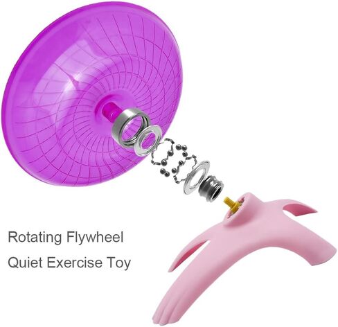 Litewood Hamster Flying Saucer Wheel Silent Running Spinning Wheel Toy for Dwarf Hamster Gerbil Mouse Rat Mice (Pink) in Saudi Arabia