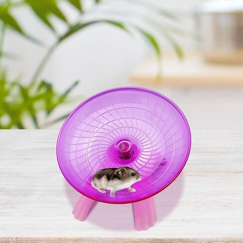 Litewood Hamster Flying Saucer Wheel Silent Running Spinning Wheel Toy for Dwarf Hamster Gerbil Mouse Rat Mice (Pink) in Saudi Arabia