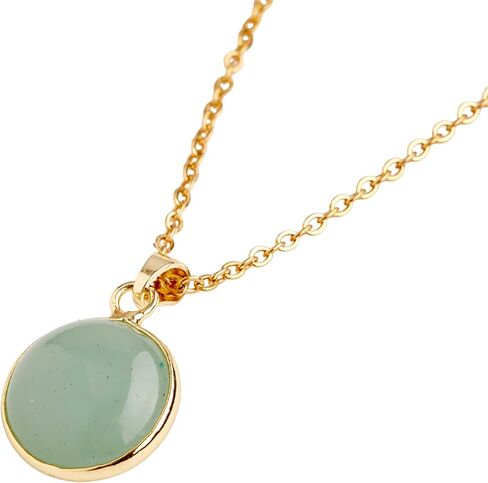 Jade Pendant Necklace for Women Real Green Jade Pendant with 14K Gold-Filled Chain Gift for Graduation Back to School and Teachers Anniversary Gift (Light Green) in Saudi Arabia