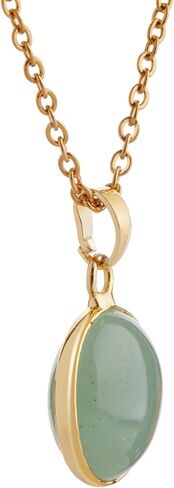 Jade Pendant Necklace for Women Real Green Jade Pendant with 14K Gold-Filled Chain Gift for Graduation Back to School and Teachers Anniversary Gift (Light Green) in Saudi Arabia