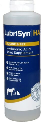 LubriSynHA Hyaluronic Acid Pet & Equine Joint Formula 16oz - All-Natural, High-Molecular Weight Liquid Hyaluronan - Joint Support for Horses, Dogs, Cats - Promotes Healthy Joint Function, Made in USA in Kuwait