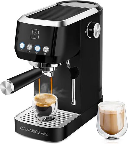 CASABREWS 3700 Essential Stainless Steel Espresso Machine with Steam Wand | 20-Bar Italian Pump, Powerful Steam Wand, 43.9oz Removable Water Tank, Compact Espresso Maker for Home, Cappuccino & Latte in Kuwait