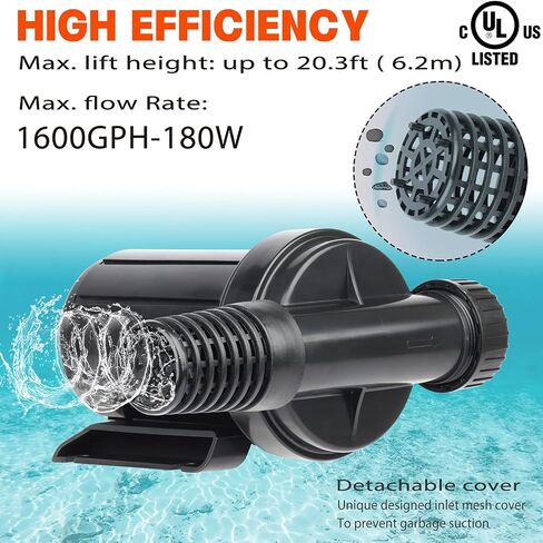 (PB5000,4800GPH) High Flow Submersible Water Pump-Home/Inline Water Pump-Submersible Pump-Water Transfer Pump-Aquarium Pump in Saudi Arabia