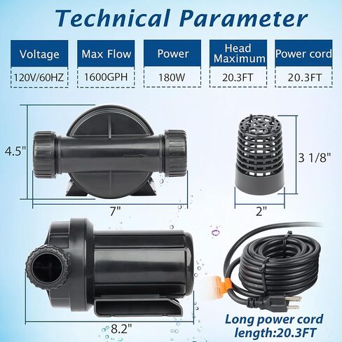 (PB5000,4800GPH) High Flow Submersible Water Pump-Home/Inline Water Pump-Submersible Pump-Water Transfer Pump-Aquarium Pump in Saudi Arabia