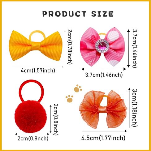 80pcs Dog Hair Bows, Cute Pet Puppy Dog Bows with Rubber Bands, Bulk Yorkie Dog Hair Grooming Accessories Bows, Dog Bows for Small Dogs, Dog Bownot Topknot for Dog Cats Bunny in Saudi Arabia