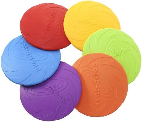 Dog Flying Disc Dog Toy，Durable Dog Toys, Nature Rubber Floating Flying Saucer for Water Pool Beach (Yellow) in Saudi Arabia