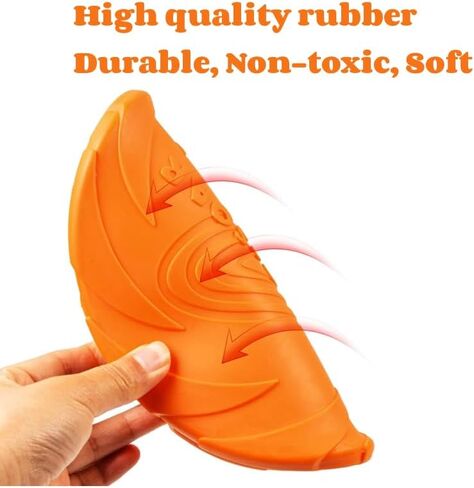Dog Flying Disc Dog Toy，Durable Dog Toys, Nature Rubber Floating Flying Saucer for Water Pool Beach (Yellow) in Saudi Arabia