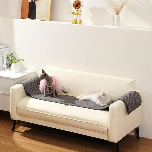 66.93x13x0.32inch Thickened Cat Wall Scratcher Carpet,Cat Climbing Wall, Durable Cat Wall Furniture, Tall Cat Scratching Post,Wall Scratchers for Indoor Cats, Couch Sofa Protector (Grey) in Saudi Arabia
