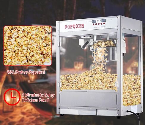 8 OZ Popcorn Machine for Movie Night, [3 Mins Get 40 Cups] [Durable] [User-friendly] [Easy Cleaning] Popcorn Maker Machine with 10 Pcs Popcorn Buckets, Old Fashion Movie Theater Style- Red in Kuwait