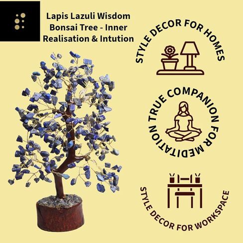Radiant Pyrite Wealth Bonsai Tree - Crystal Tree of Life for Wealth, Prosperity & Abundance - Positive Energy Healing Crystals - Feng Shui Home Decor Spiritual Gift in Saudi Arabia