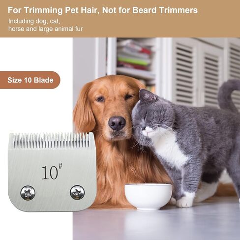 10 شفرات بديلة لقص العناية بالكلاب تناسب Andis AG AGC AGP AGRC AGCL AGR Plus AGRV DBLC MBG SMC، مناسبة لقص الكلاب Oster A-5، مقاس 10 من الفولاذ الكربوني in Kuwait