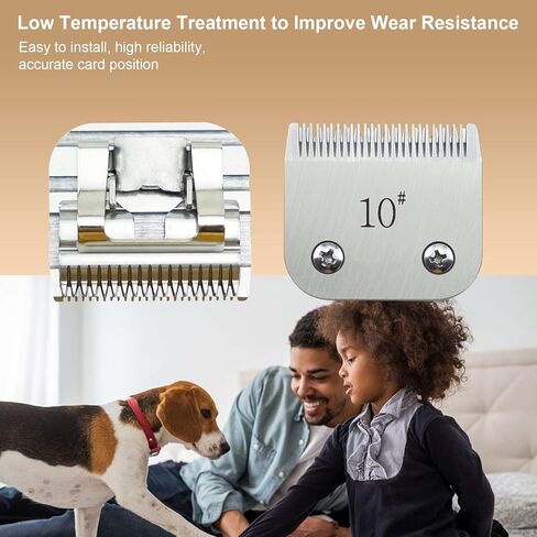 10 شفرات بديلة لقص العناية بالكلاب تناسب Andis AG AGC AGP AGRC AGCL AGR Plus AGRV DBLC MBG SMC، مناسبة لقص الكلاب Oster A-5، مقاس 10 من الفولاذ الكربوني in Kuwait