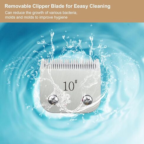 10 شفرات بديلة لقص العناية بالكلاب تناسب Andis AG AGC AGP AGRC AGCL AGR Plus AGRV DBLC MBG SMC، مناسبة لقص الكلاب Oster A-5، مقاس 10 من الفولاذ الكربوني in Kuwait