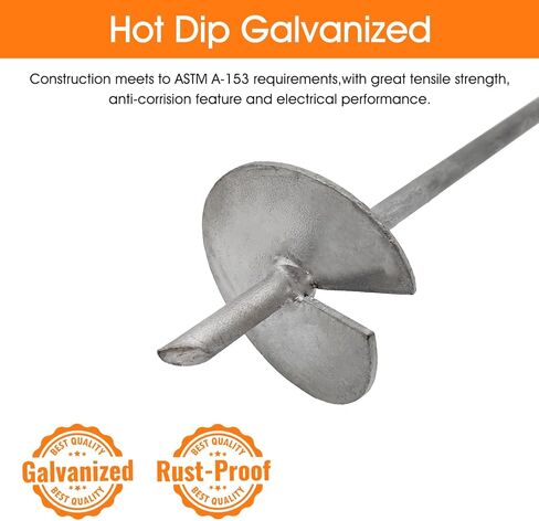 Dog Tie Out Stake - Galvanized Dog Stake with Universal Rope Ring for Large Dogs up to 200 lbs, Dog Anchor, and Dog Gadget | Use Any Dog Tie Out Cable or Dog Yard Leash in Kuwait