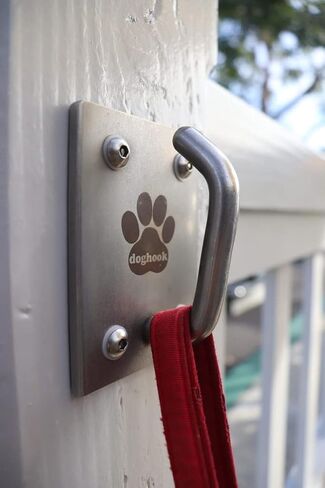 Ultimate Wood Installation KIT - Heavy Duty Dog Leash Holder - Stainless Steel - Safety Leash Connector - Wall Door Table - Hook Mount for Dogs - Screws and Washers Included in Saudi Arabia