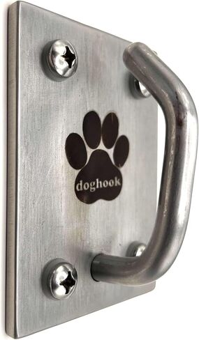 Ultimate Wood Installation KIT - Heavy Duty Dog Leash Holder - Stainless Steel - Safety Leash Connector - Wall Door Table - Hook Mount for Dogs - Screws and Washers Included in Saudi Arabia