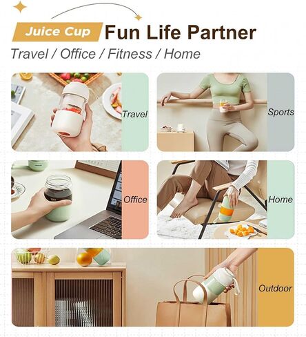 4 In 1 Portable Blender, Personal Size Blender for Shakes and Grind Coffee with 4 Ultra Sharp Blades, 10Oz Powerful Juicer, Mini Blender Cup for Office, Gym, Kitchen in Saudi Arabia