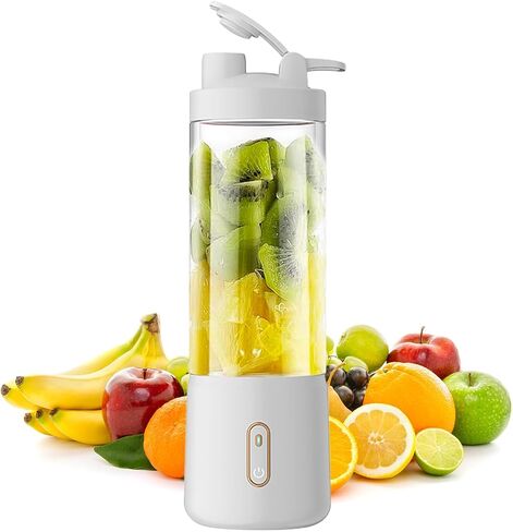 Portable Blender Cordless Personal Blender for Smoothies and Shakes, BPA Free, 18 oz Mini Blender Cup with Travel Lid and USB Rechargeable (Green) in Saudi Arabia