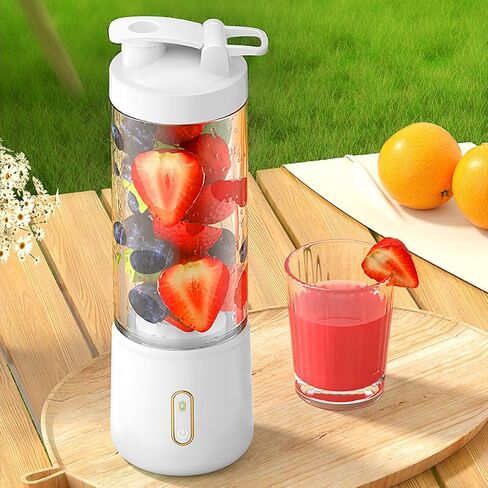 Portable Blender Cordless Personal Blender for Smoothies and Shakes, BPA Free, 18 oz Mini Blender Cup with Travel Lid and USB Rechargeable (Green) in Saudi Arabia