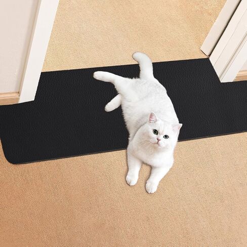 Uross Carpet Protector for Pets -3.6FT Black Round Corner Plastic Carpet Protector, Under Door Cat Carpet Protector for Doorway, Anti Cat Scratch Carpet Protector Mat, Stop Cats from Scratching Carpet in Saudi Arabia