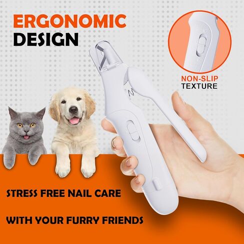 Dog Nail Grinder and Clipper with Quick Sensor- New 2 in 1 Pet Nail Trimmer for Dogs and Cats, Strong and Quiet Low Vibration Electric Nail Grinder Rechargeable Small Medium Large Breed in Saudi Arabia