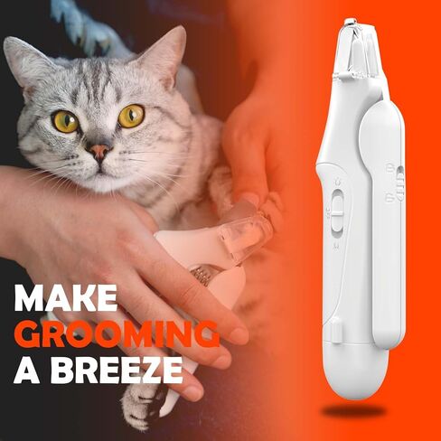Dog Nail Grinder and Clipper with Quick Sensor- New 2 in 1 Pet Nail Trimmer for Dogs and Cats, Strong and Quiet Low Vibration Electric Nail Grinder Rechargeable Small Medium Large Breed in Saudi Arabia