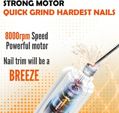 Dog Nail Grinder and Clipper with Quick Sensor- New 2 in 1 Pet Nail Trimmer for Dogs and Cats, Strong and Quiet Low Vibration Electric Nail Grinder Rechargeable Small Medium Large Breed in Saudi Arabia