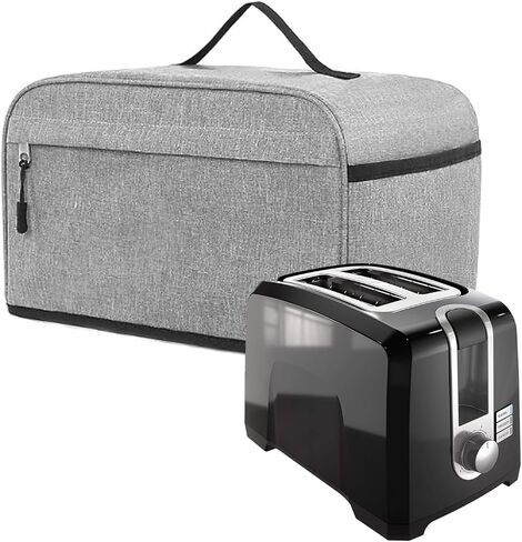Toaster Cover with Pockets Foldable 2 Slice Toaster Appliance Dust-proof Cover For Kitchen Small Appliance (Only Cover) in Saudi Arabia