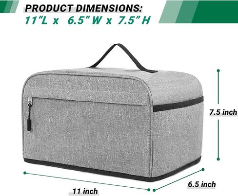 Toaster Cover with Pockets Foldable 2 Slice Toaster Appliance Dust-proof Cover For Kitchen Small Appliance (Only Cover) in Saudi Arabia