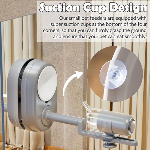 Dog Water Feeder Bottle with Stand, Dispenser Automatic Water Food Bowl for Cage No-Drip Leak-Proof Raised Pet Slow Water Bottle Adjustable Dog Kennel Drinker Durable Container (Grey) in Saudi Arabia