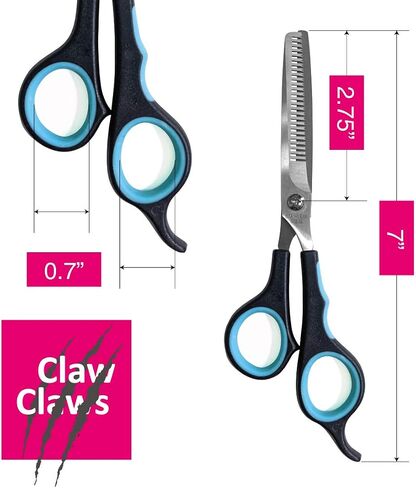 7 inch Thinning Scissors with 26-Teeth Stainless Steel Blades and Wave Style Handle for for Home Hair Cutting Shears in Kuwait