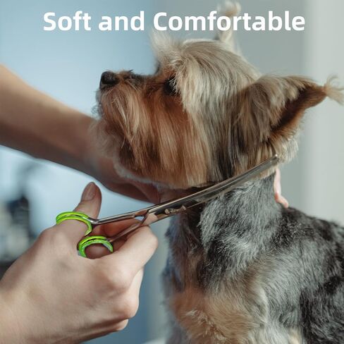 40Pcs Shear Grips Inserts,Soft Silicone Scissors Finger Rings for Comfortable Dog Clipping and Pet Hair Trimming 8 Colors in Saudi Arabia