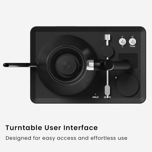 DJ Electric Gooseneck Kettle - Pour Over Coffee & Tea - Turntable Design - Water Boiler - Quick Heating & Temperature Control - Black in Saudi Arabia