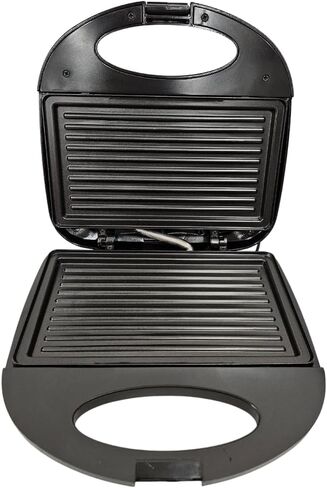 HOMEBOSS-Breakfast Sandwich Maker w/Non-Stick Plates - Easy to Clean, Compact & Portable Panini Press with Indicator Lights - Ideal for Grilled Cheese, Toasts, Grill and Sandwiches - Black in Saudi Arabia