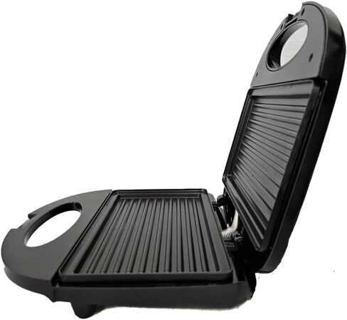 HOMEBOSS-Breakfast Sandwich Maker w/Non-Stick Plates - Easy to Clean, Compact & Portable Panini Press with Indicator Lights - Ideal for Grilled Cheese, Toasts, Grill and Sandwiches - Black in Saudi Arabia