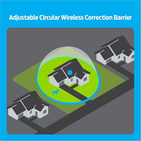 Premier Pet Wireless Dog Fence System - Circular Boundary, Adjustable Up to ½ Acre, Waterproof Collar with Tone and 5 Static Correction Levels, Expandable for Multiple Dogs, No Digging Required in Saudi Arabia