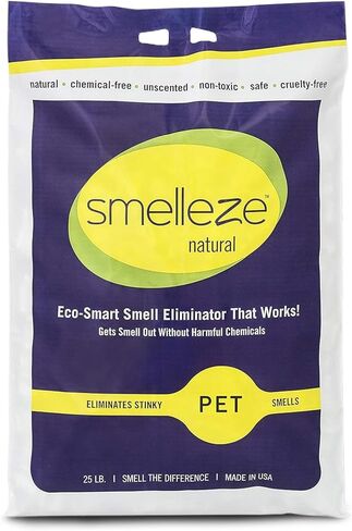 SMELLEZE Natural Pet Odor Eliminator Deodorizer: 2 lb. Unscented Granules Rids Strong Pet Waste Stench. Perfect for Pet or Small Animal Habitats. Mix with Bedding. in Kuwait