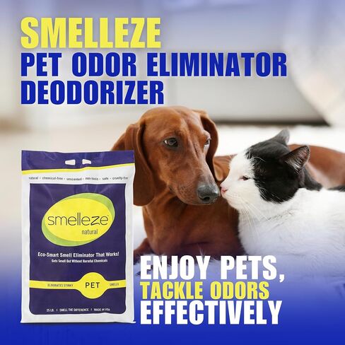 SMELLEZE Natural Pet Odor Eliminator Deodorizer: 2 lb. Unscented Granules Rids Strong Pet Waste Stench. Perfect for Pet or Small Animal Habitats. Mix with Bedding. in Kuwait